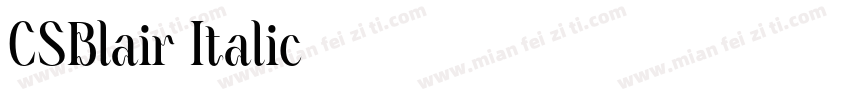 CSBlair Italic字体转换